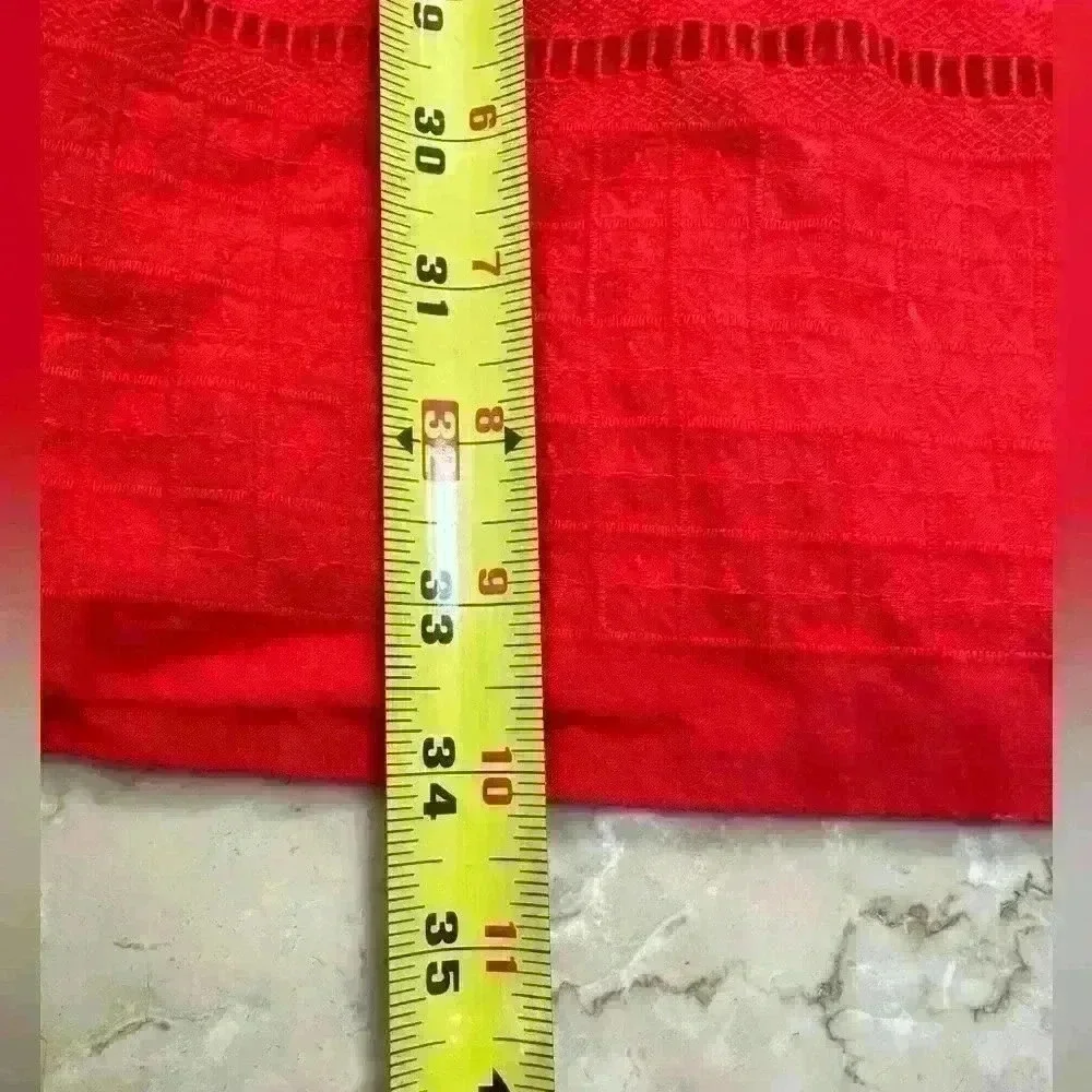 J Crew Flutter Sleeve Eyelet Shift 100% Cotton Dress Red‎ Size 2 Size Small